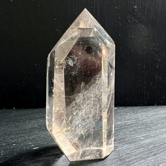 Phantomquarz | Madagaskar | zarte Citrin-Schimmer | polierte Spitze | Happy Minerals | Unikat