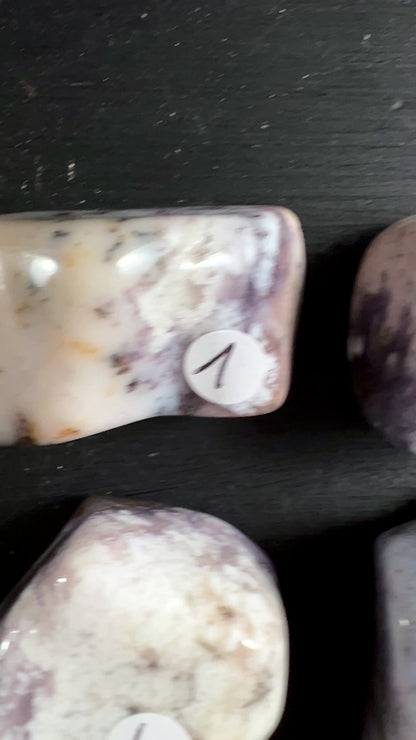 Purple Dendritic Opal Tumbled Stone 3-4cm | Inner Peace and Creativity | approx. 35g