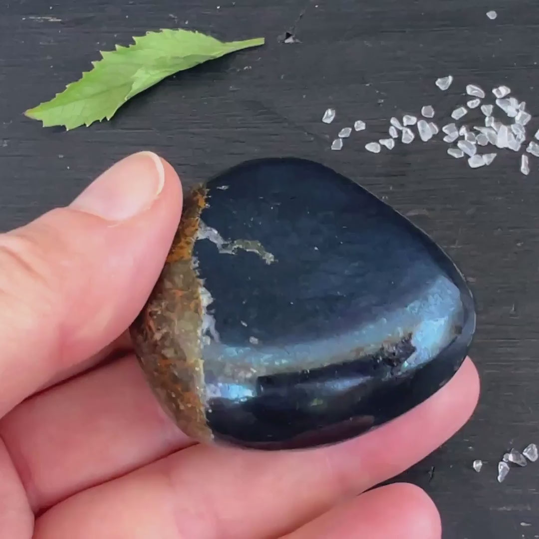 Covellite Palm Stone | Happy Minerals