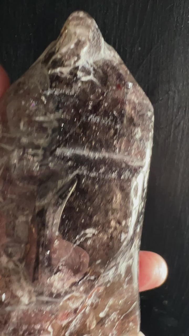 Super Seven Rohstein 85mm | Meisterstein für Kronenchakra und Intuition Video | Happy Minerals