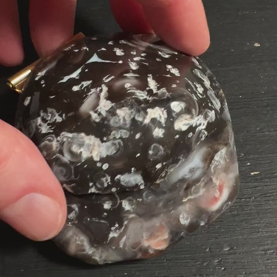 Achat Ringbox 70mm aus Brasilien | Natürliche Schmuckdose für Ringe und Schmuck Video | Happy Minerals