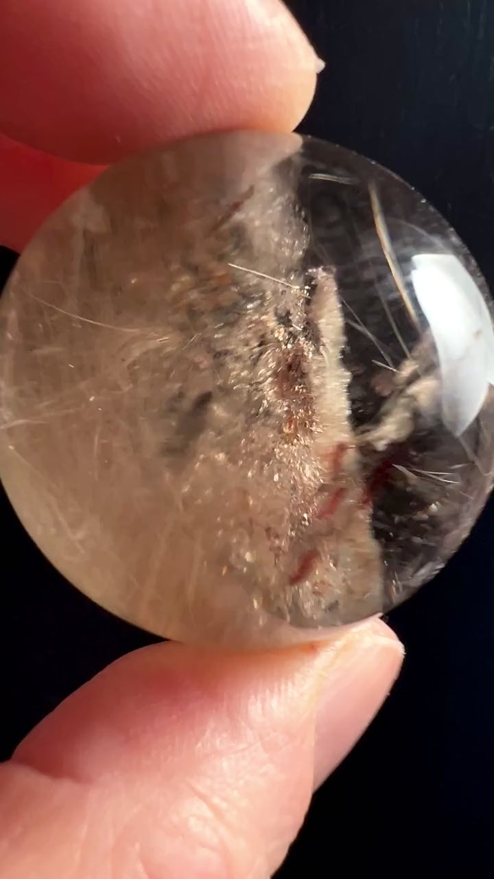 Rutilquarz Kugel 37mm | Klarheit und Manifestation Video | Happy Minerals