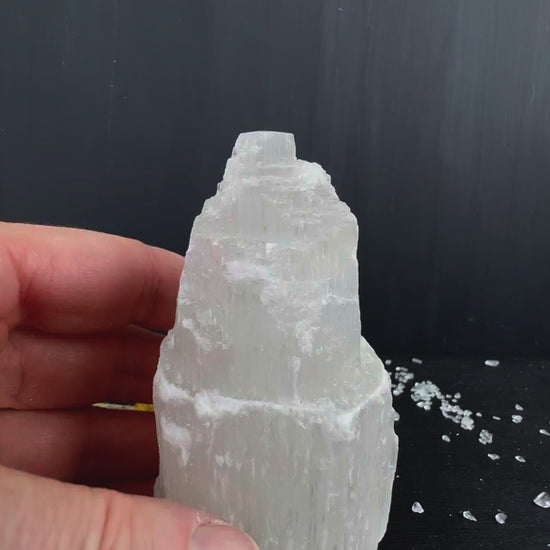 Selenit Turm 10cm | Happy Minerals