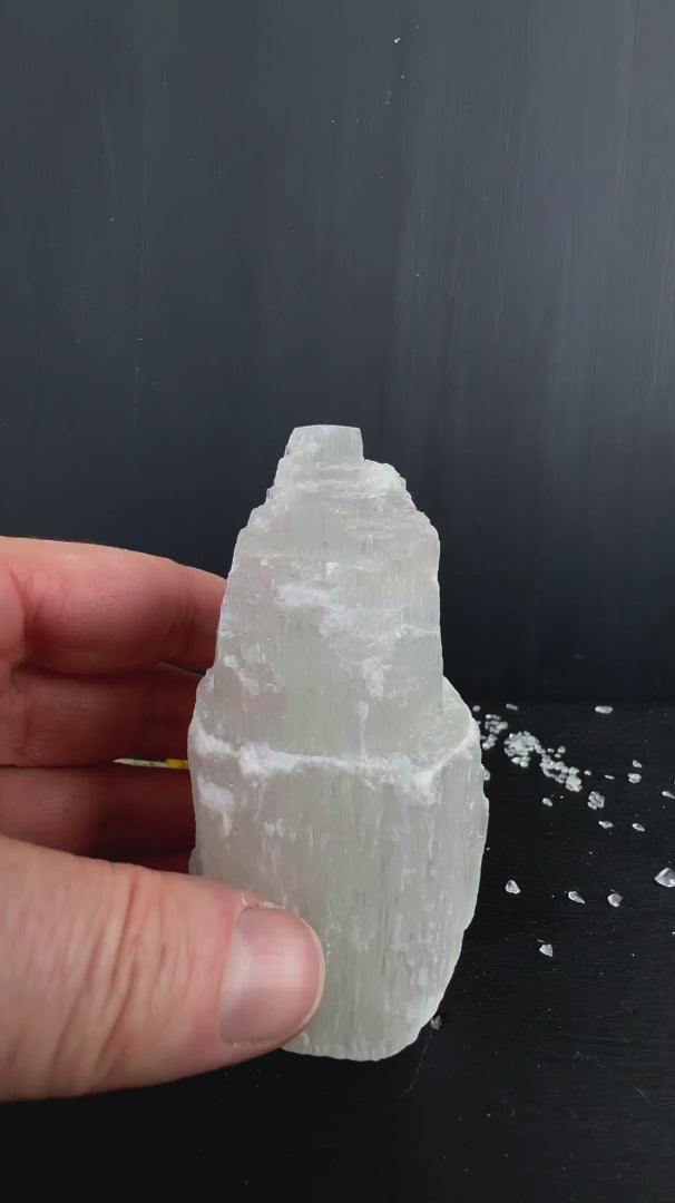 Selenit Turm 10cm | Happy Minerals