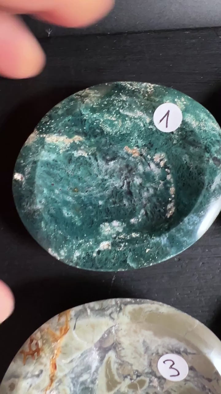 Sea Jasper Schale 60-65mm | Erdung, Harmonie und innere Ruhe Video | Happy Minerals