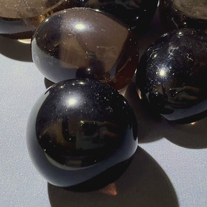 Rauchquarz Kristalle Trommler ca. 30mm, intuitiv ausgewählt | Happy Minerals