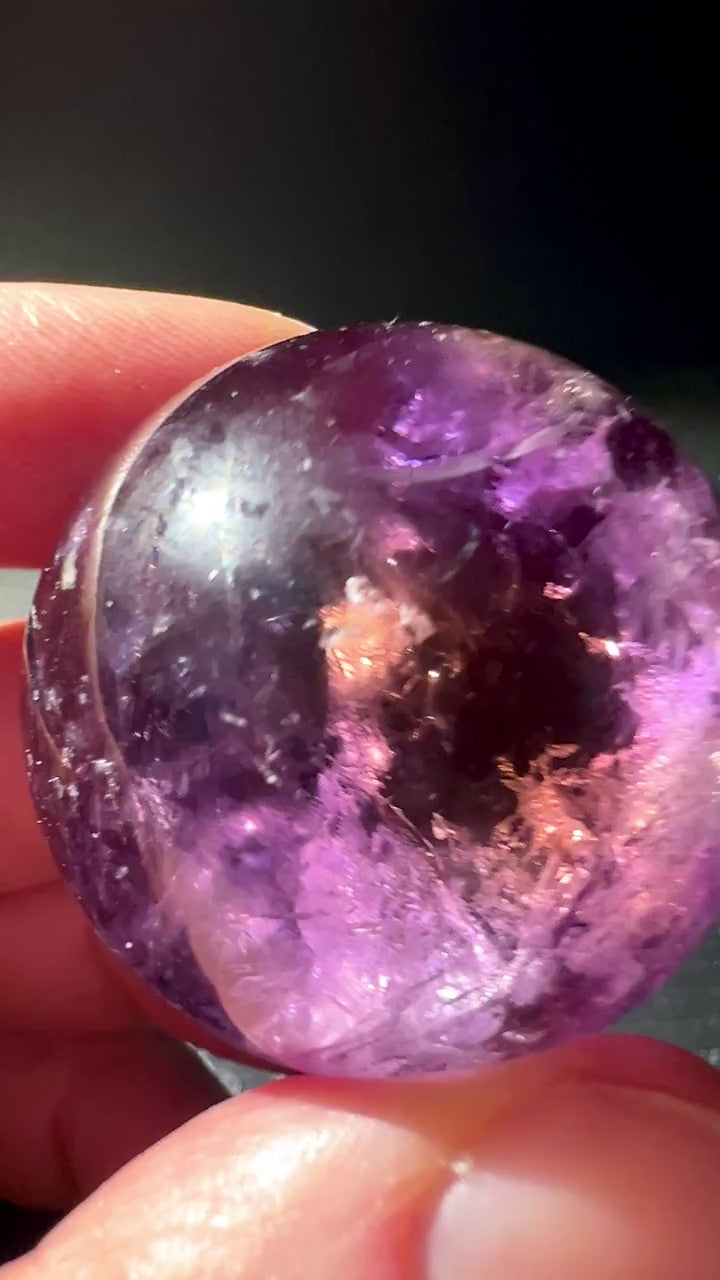 Ametrin Kugel 33mm | Lila-Gold für Kreativität und innere Balance Video | Happy Minerals