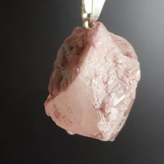 Lithiumquarz Anhänger Doppelender 64x9mm | Ruhe und Balance | Brasilien Unikat Video | Happy Minerals