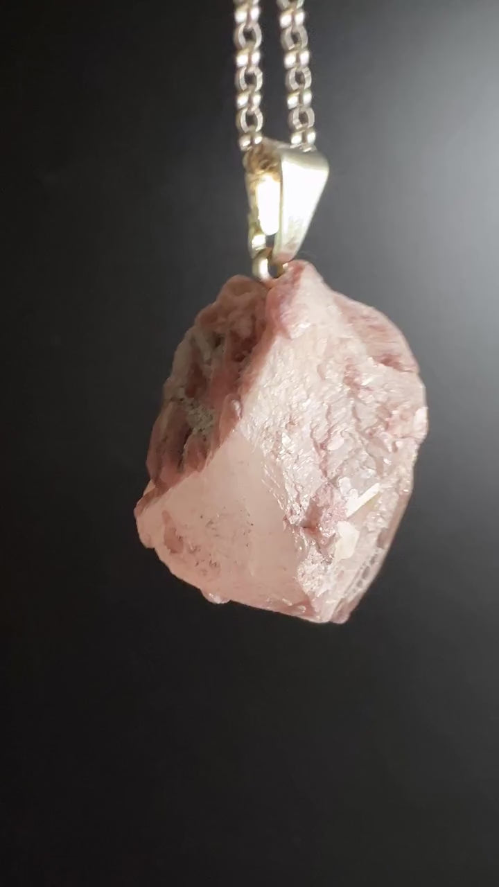 Lithiumquarz Anhänger Doppelender 64x9mm | Ruhe und Balance | Brasilien Unikat Video | Happy Minerals