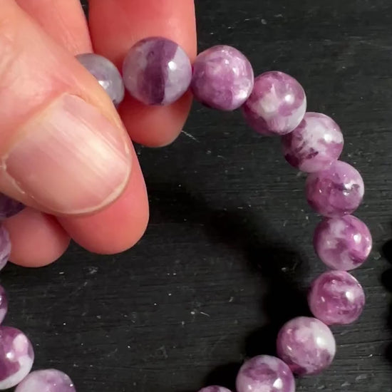 Lepidolith Armband 6mm und 8mm | Ruhe und emotionale Balance Video | Happy Minerals