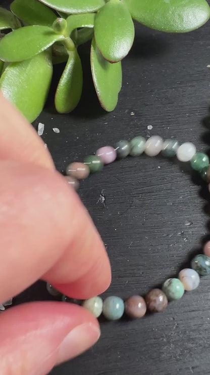 Moosachat Armband 19 cm | für Wohlstand und Neuanfang