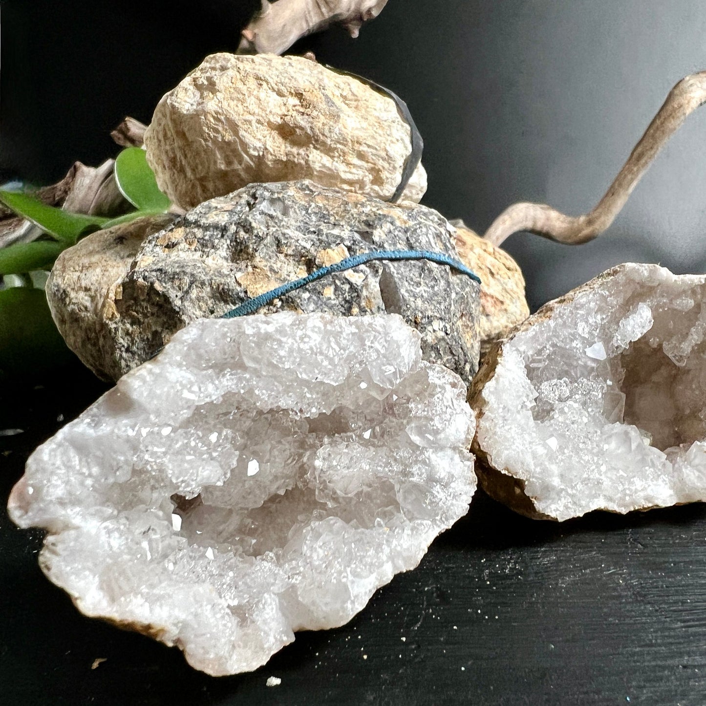 Quarzgeoden Set | Marokko | natürliche Formation | drusenartige Strukturen | Sammlung | Happy Minerals