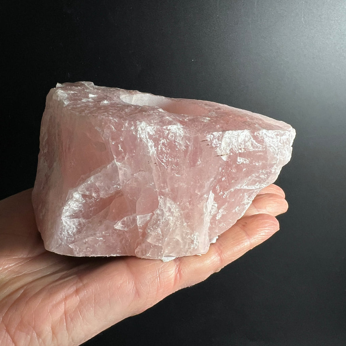rosenquarz teelichthalter/kerzenhalter | Ansicht 13 | Happy Minerals