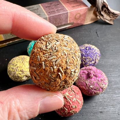 Chakra Smudge Bomb Nahaufnahme | Orange Svadishthana | Kräuterstruktur | handgefertigt | Happy Minerals