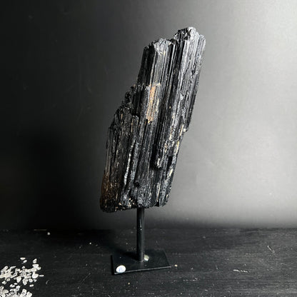 Schwarzer Turmalin | Variante D | Diagonale Form | Natürlicher Rohstein | Happy Minerals