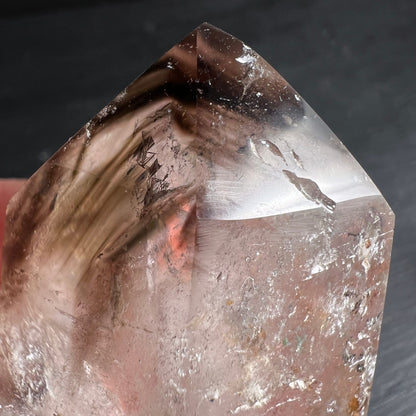 Smoky Amethyst Spitze | Doppelender | Bernsteinfarbene Facetten | Madagaskar | Happy Minerals