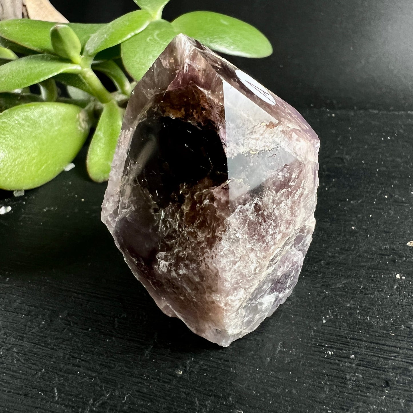 Super Seven Melody Stone | Variante A | polierte Spitze | dunkle Einschluesse | violett klar | Happy Minerals