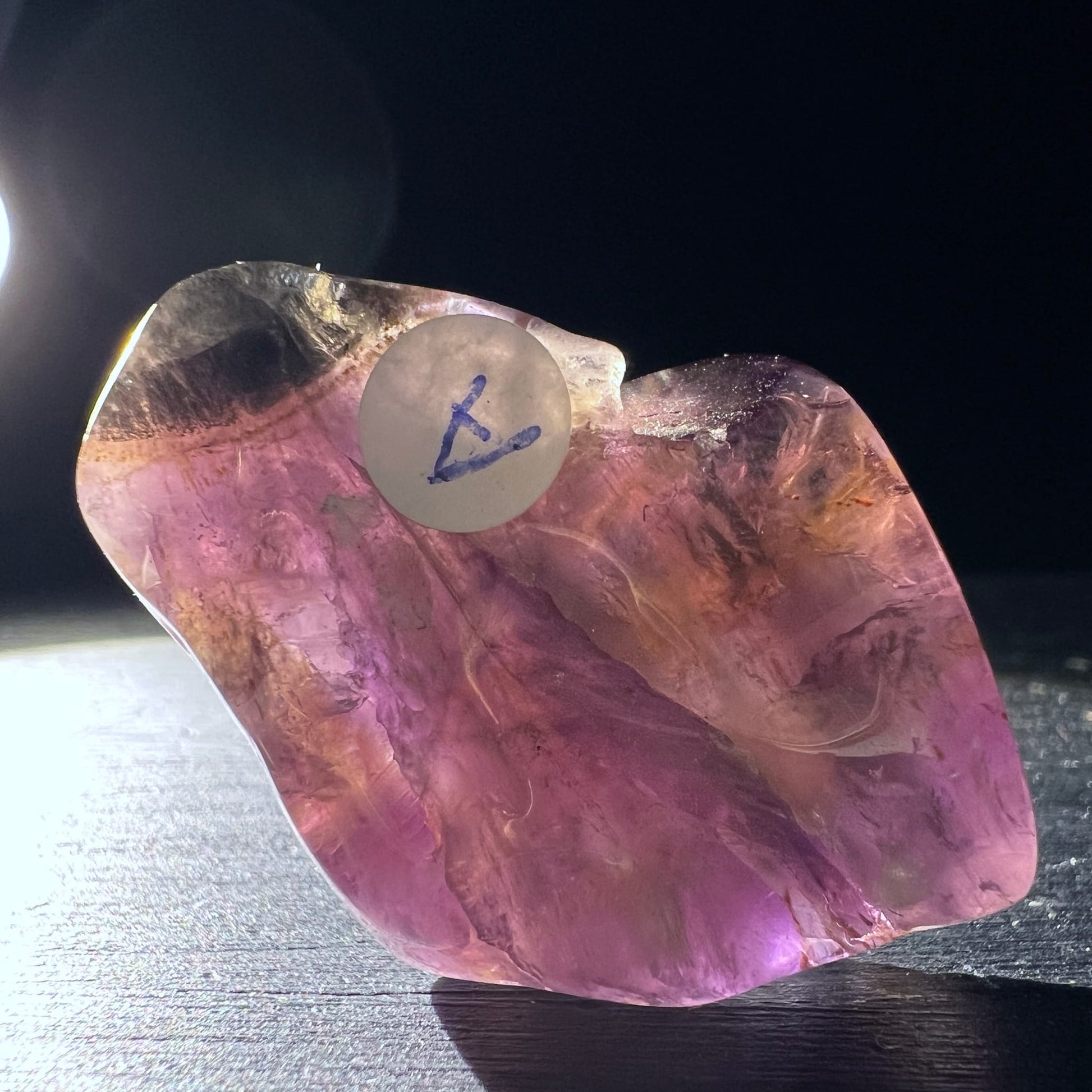 Super Seven Melody Stone Variante B | rosa-goldene Lichtreflexe | durchscheinend | Happy Minerals