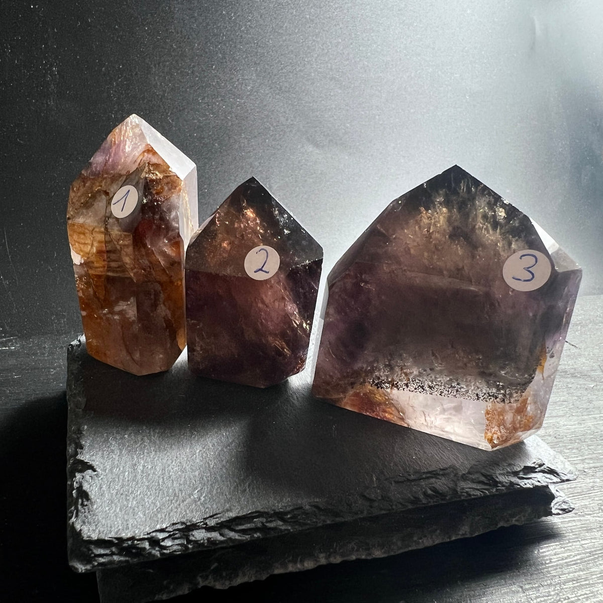 Super Seven Spitzen Trio | Melody Stone | Brasilien | Variante 1-2-3 | Happy Minerals