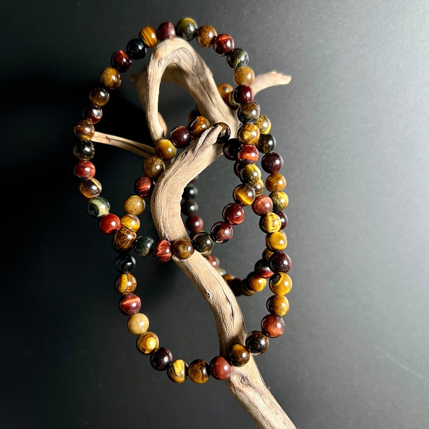 Tigerauge Armband | goldbraune Perlen | Namibia Edelsteine | naturbelassen | Happy Minerals