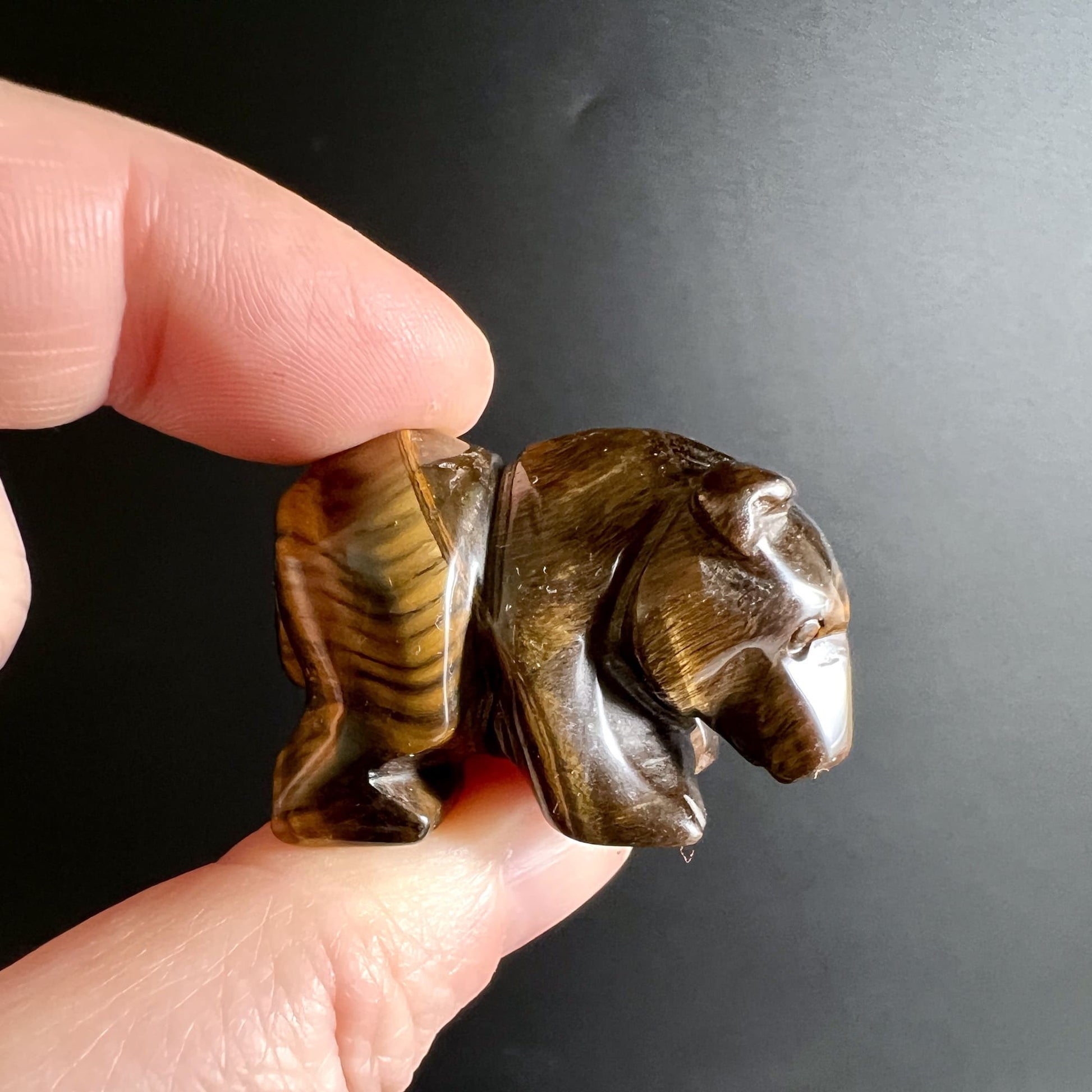 Tigerauge Bär als Symbol für Stärke, Mut und innere Ruhe | Happy Minerals