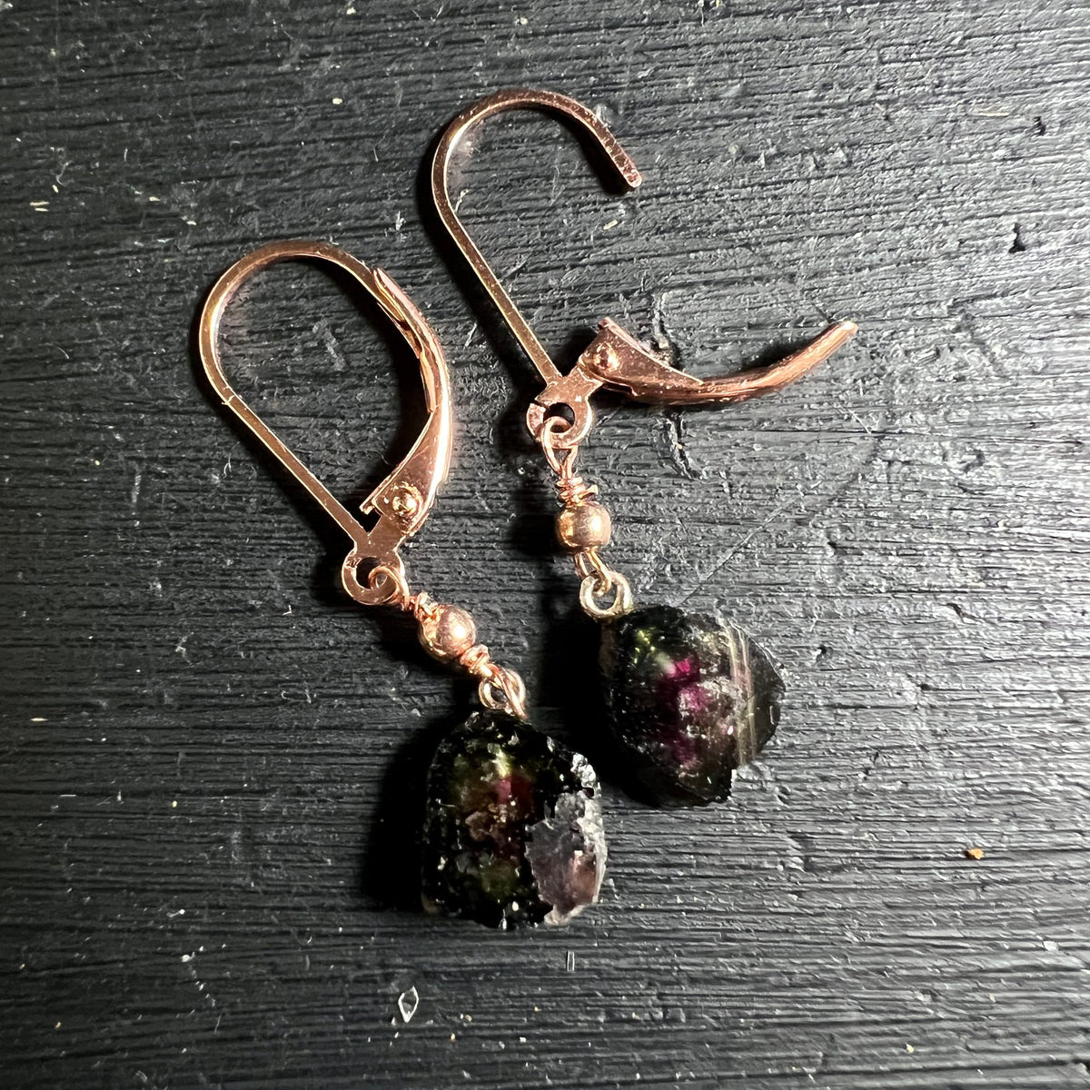 Wassermelonen Turmalin mit 925 Silber rose vergoldet | Ansicht 11 | Happy Minerals