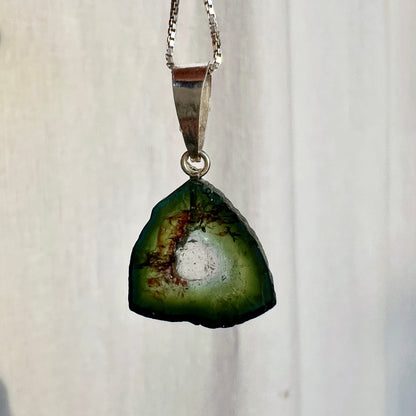 Wassermelonen Turmalin mit 925 Silberöse | Ansicht 13 | Happy Minerals
