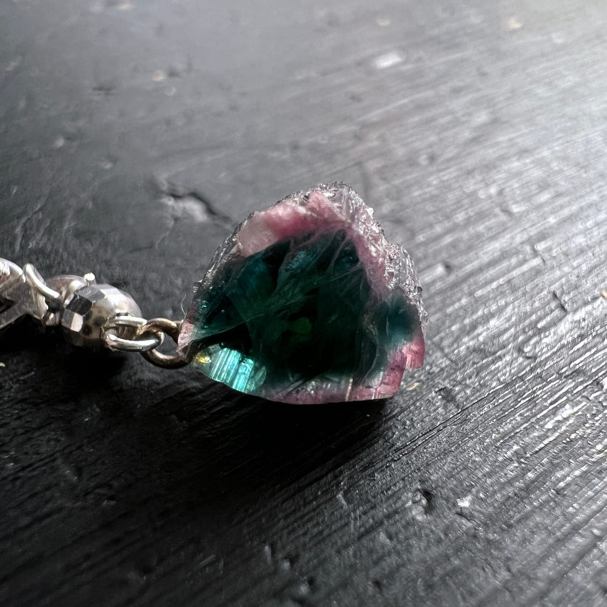 Wassermelonen Turmalin Detail | smaragdgrüne Tiefe | rosa Rand | Happy Minerals Einzelstück